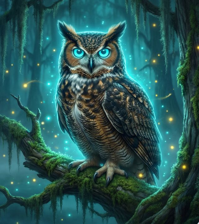 An owl keeping watch from its perch